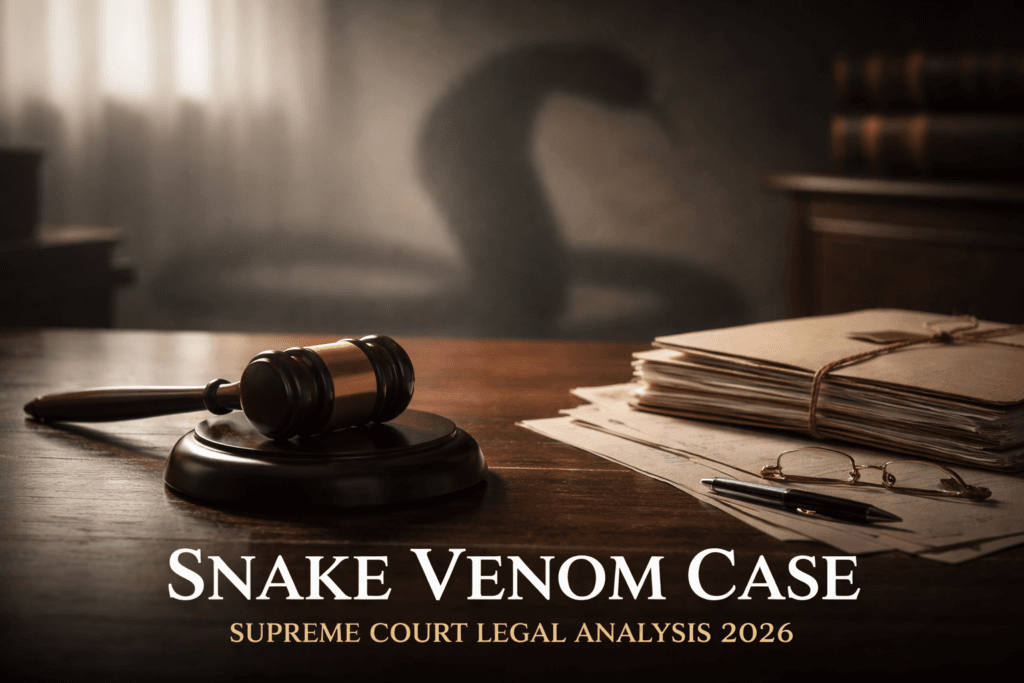 Snake Venom Case Supreme Court Legal Analysis 2026