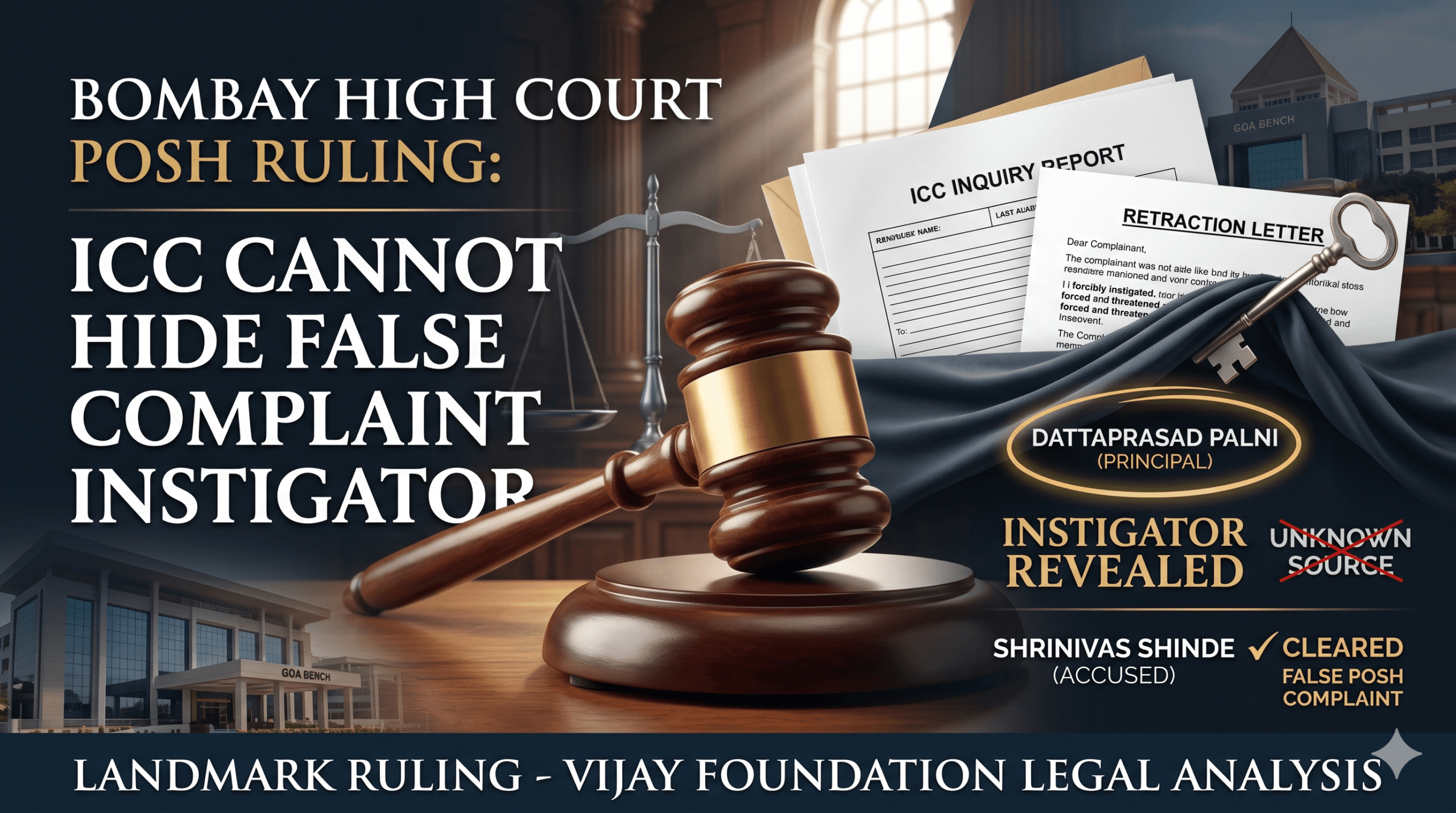 Bombay High Court ruling on instigator of a false POSH complaint