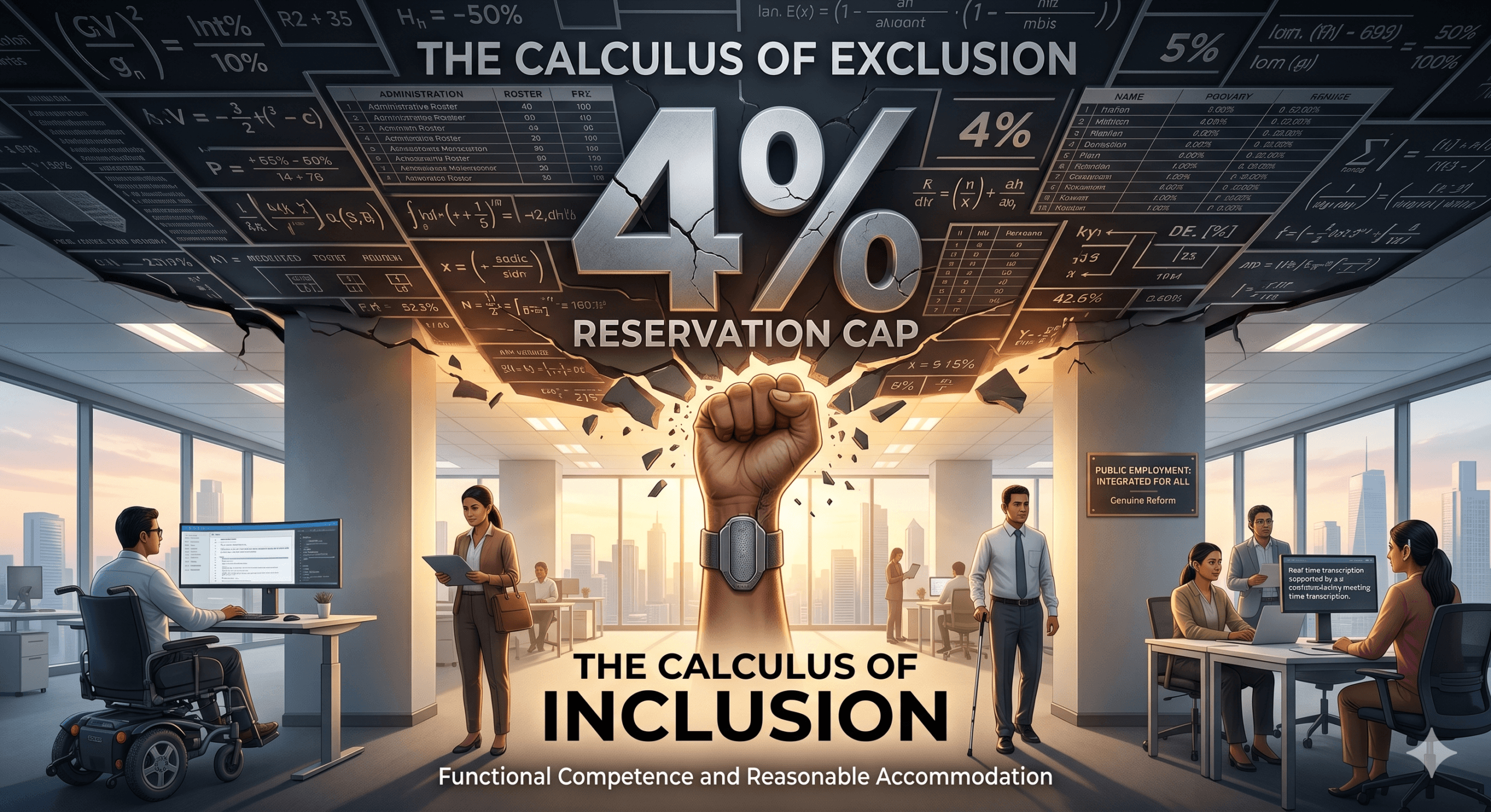 Visual representation of the disability reservation ceiling in Indian government jobs