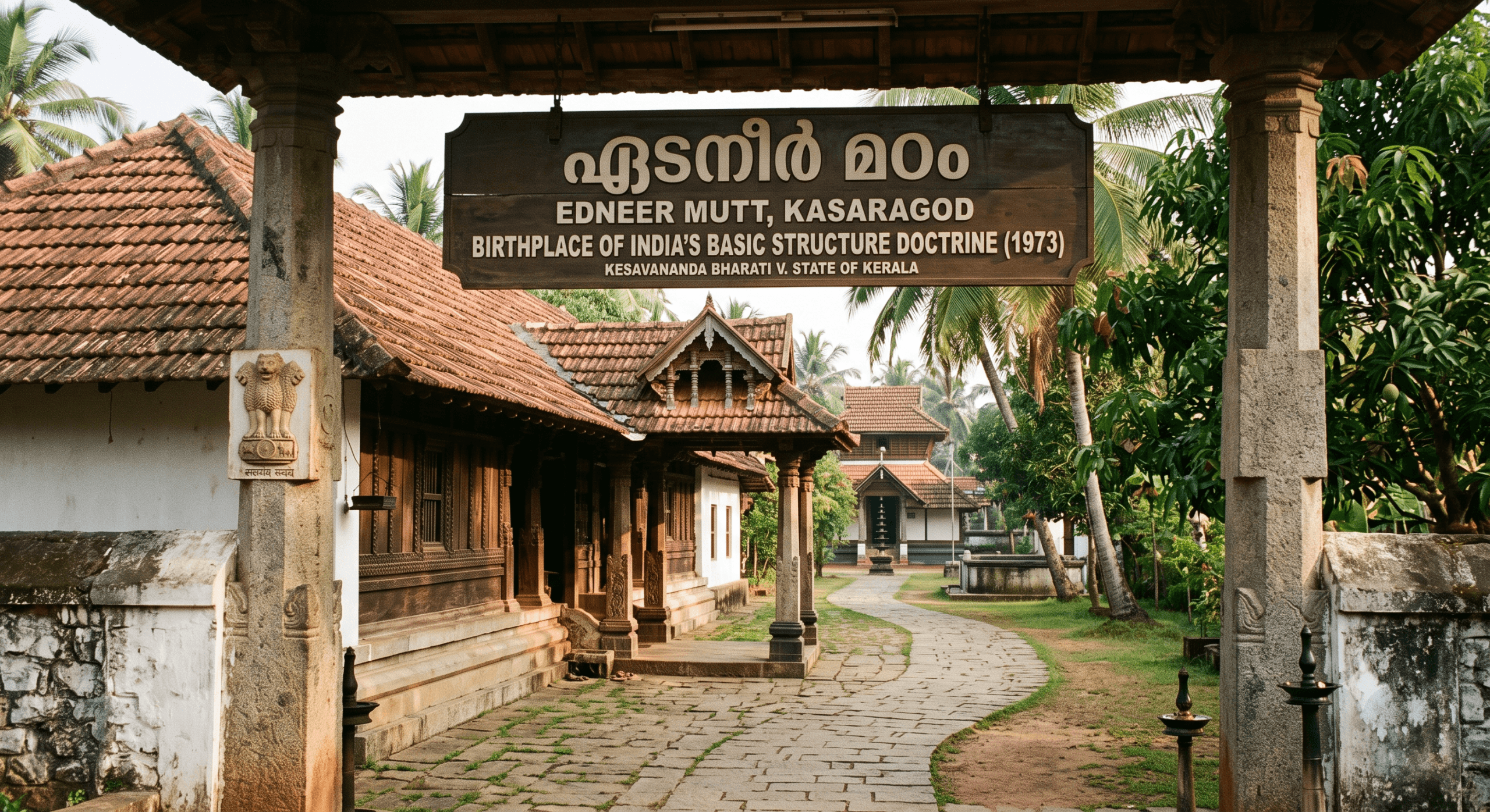 Edneer Mutt in Kerala, the birthplace of the Kesavananda Bharati case