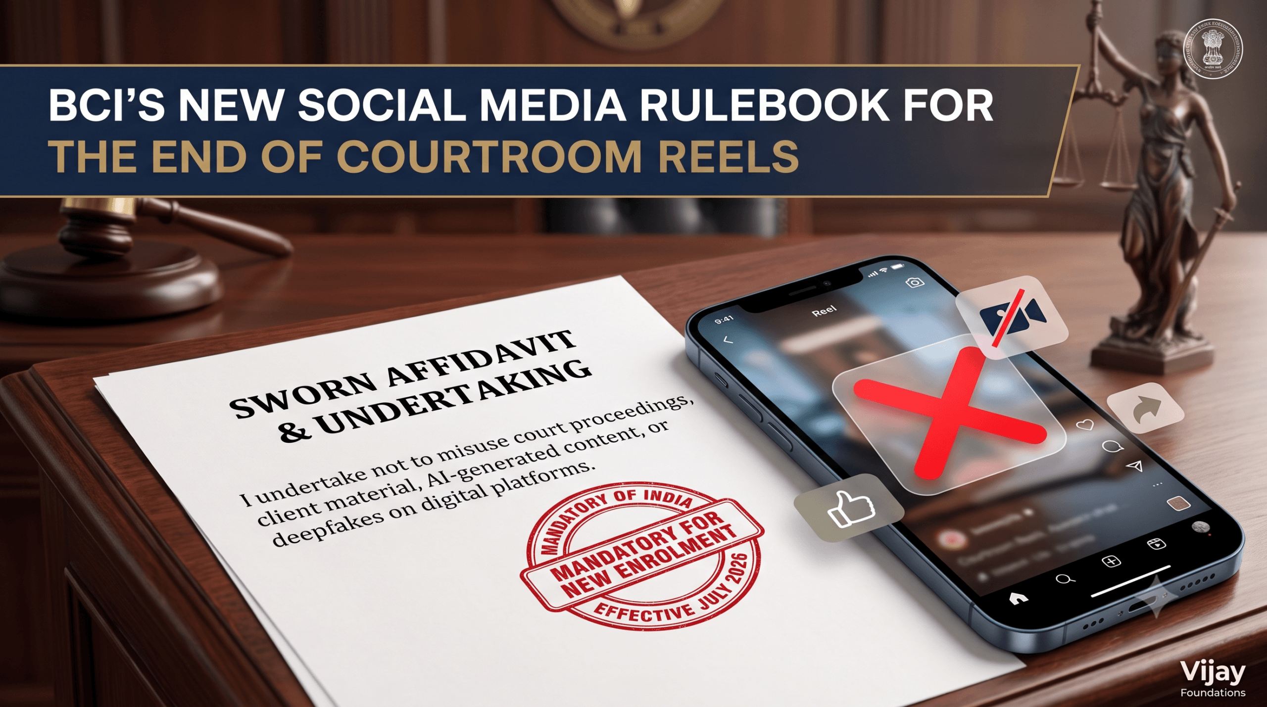 BCI social media rules infographic manual for Indian advocates