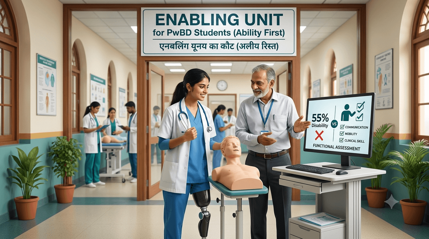 NMC PwBD guidelines for MBBS admissions