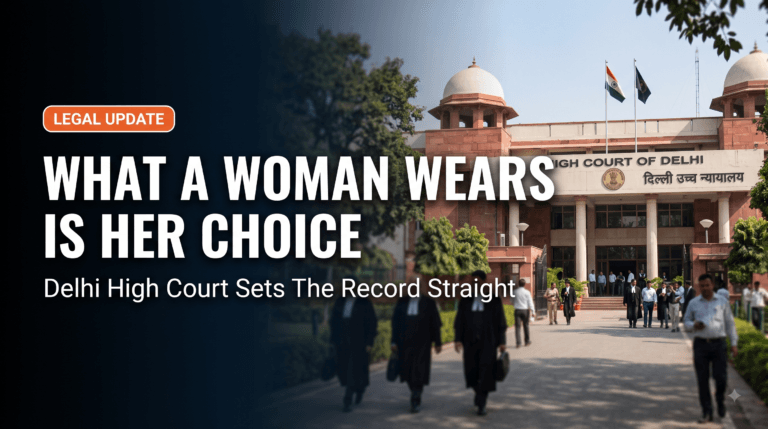 Delhi High Court Sets The Record Straight-WHAT A WOMAN WEARS IS HER CHOICE