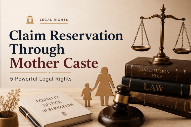 Claim Reservation Through Mother Caste